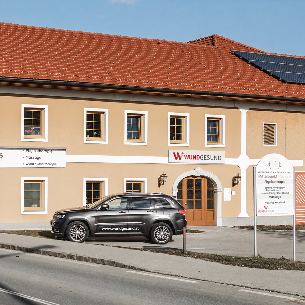 Außenansicht der Wundgesund-Praxis – digital bearbeitet
